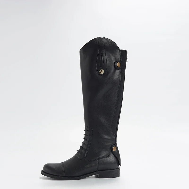 Equestrian  Non-Slip - Plush Inside Horse Riding  Leather  Boots  ghoddosh.com