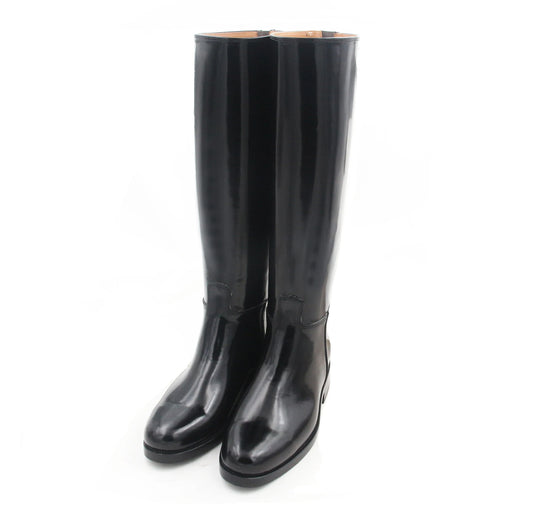 Equestrian / Horse Riding Unisex Boots / Back Zipper / Bright Cow Leather Lining Dressage