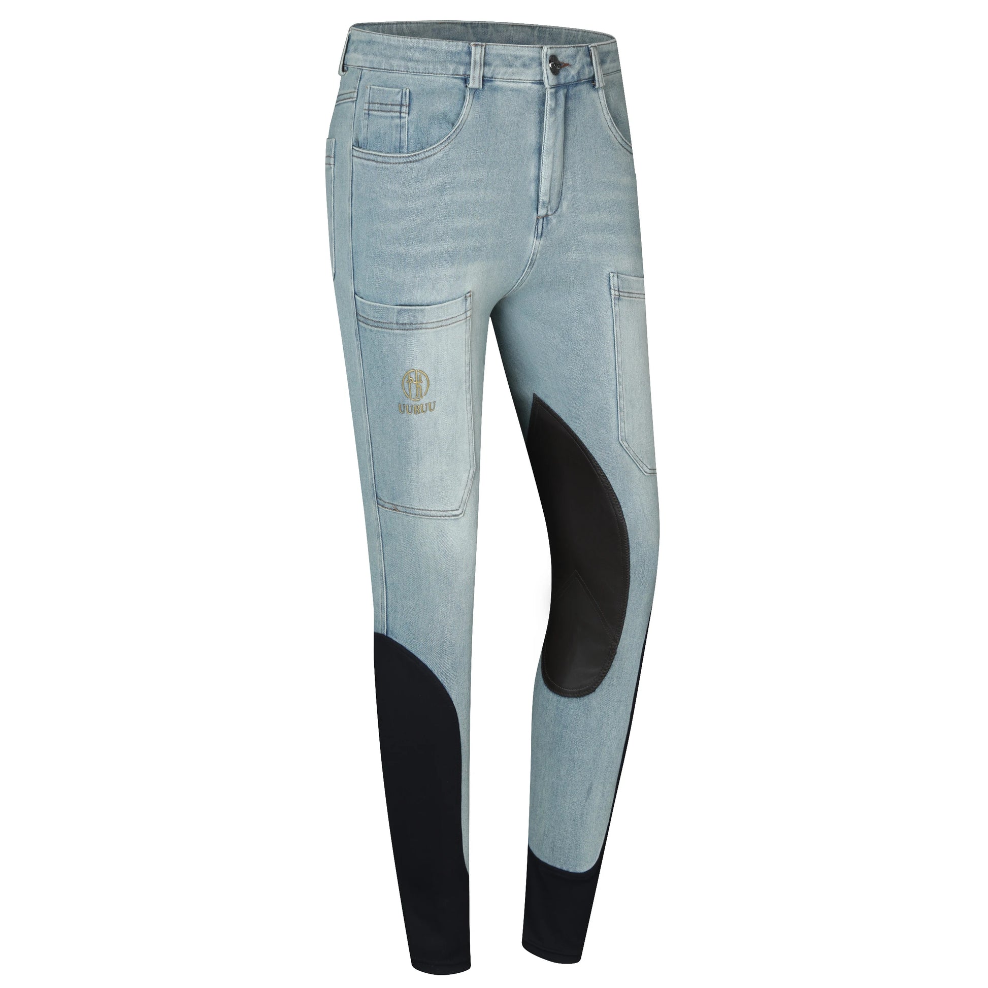 Professional Men's Equestrian Pants , Anti-Slip Horse Riding Jeans Ghoddosh 