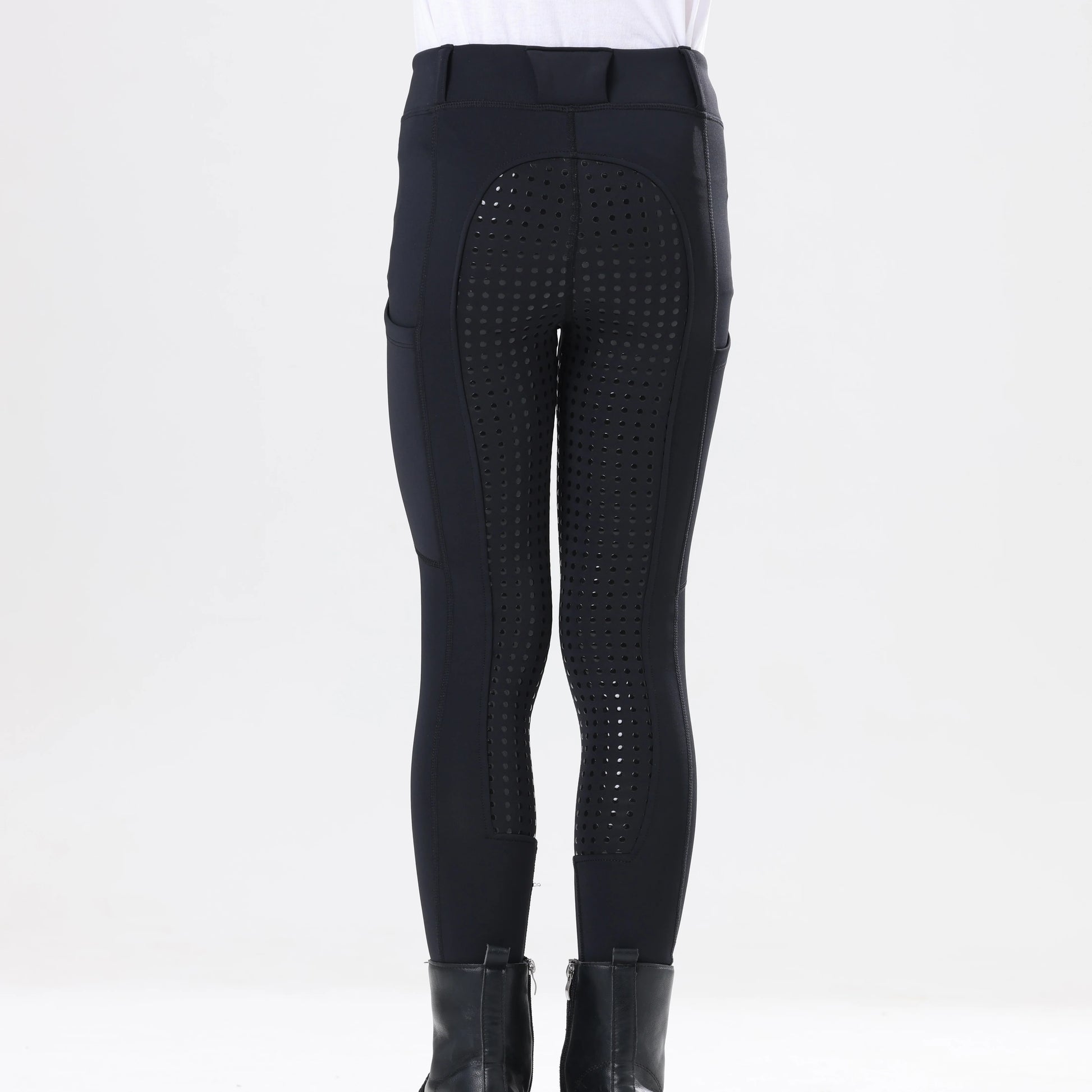  Kids’ Spring & Autumn Full-Silicone Riding Breeches – Brushed, Elastic & Soft