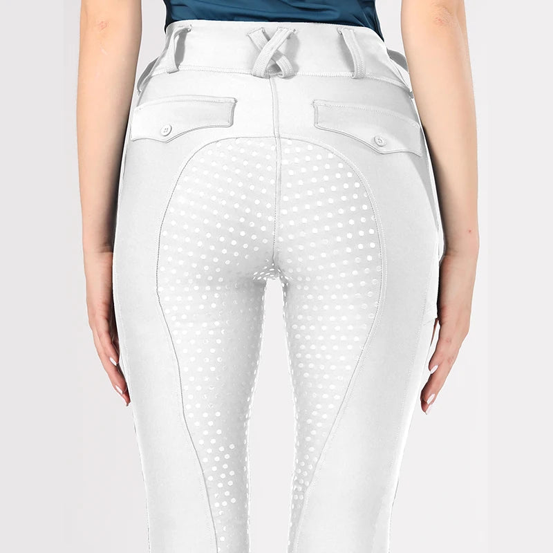 Horse Riding Pants  Women Equestrian  Full Seat Silicone Breeches - Ghoddosh