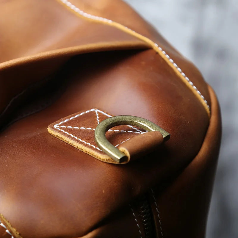 Vintage Genuine Leather Men's Equipment  Bag - Ghoddosh