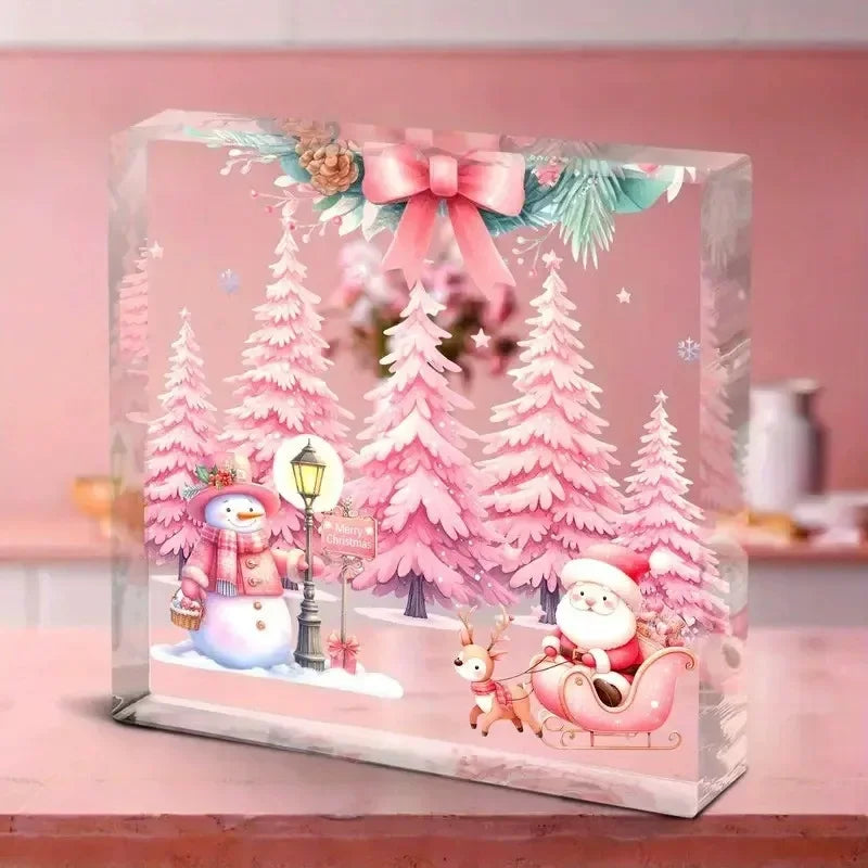 Cute Crystal Clear Heart Shaped Christmas Decorations - Table Desk  Xmas  Gifts @ghoddosh.com