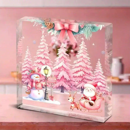 Cute Crystal Clear Heart Shaped Christmas Decorations - Table Desk  Xmas  Gifts @ghoddosh.com