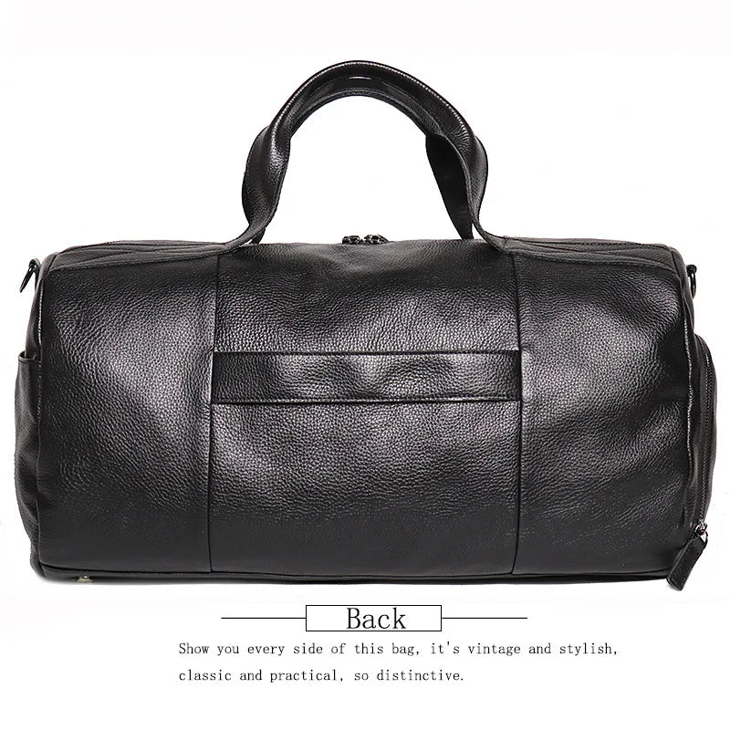 Men's Genuine Leather Handheld Bag, - Ghoddosh