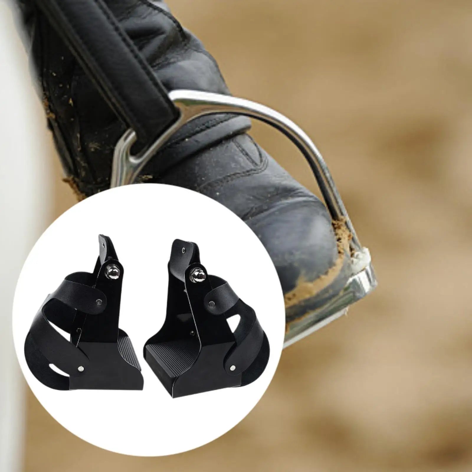 Equestrian / Horse Riding saddle Stirrups ,  with Cover Vintage Style
