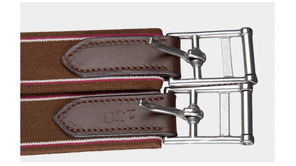 Premium Chocolate Leather Anatomical Girth | Anti-Chafe, Elastic & Padded for Training & Show @ ghoddosh.com