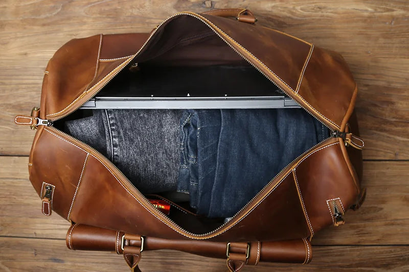 Vintage Genuine Leather Men's Equipment  Bag - Ghoddosh