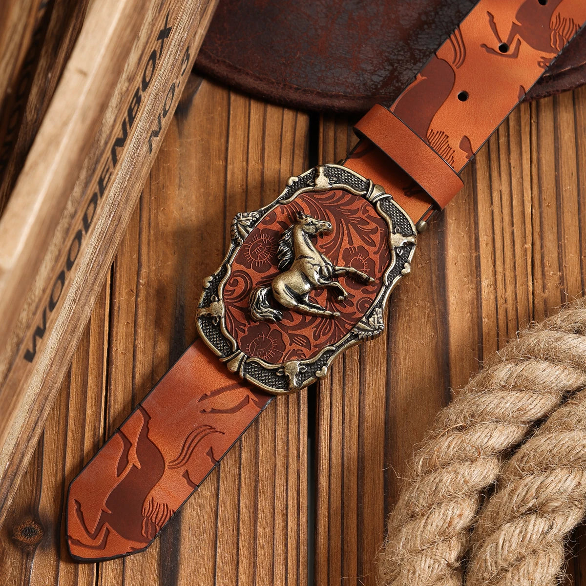 Unisex Vintage Western PU Leather Belt | Retro Denim Casual Waistband @ ghoddosh.com