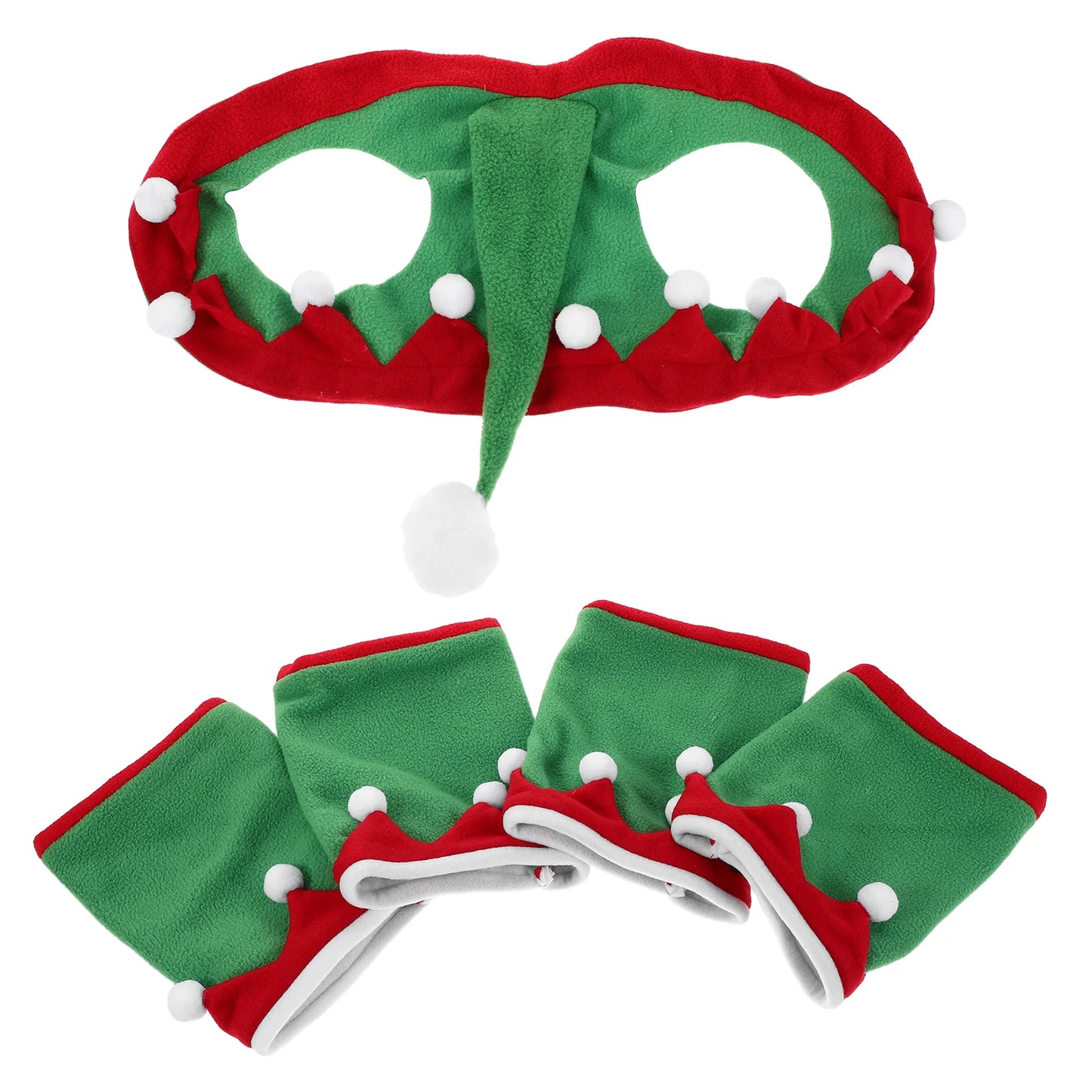 1Set of Horse Accessory Costume - Holiday Leg Wraps - Horse Hat Set for Horse Christmas Parade - ghoddosh.com