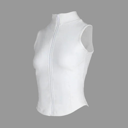 Women's High-Neck Zip-Up Equestrian Vest | Sleeveless Riding & Training Top @ ghoddosh.com