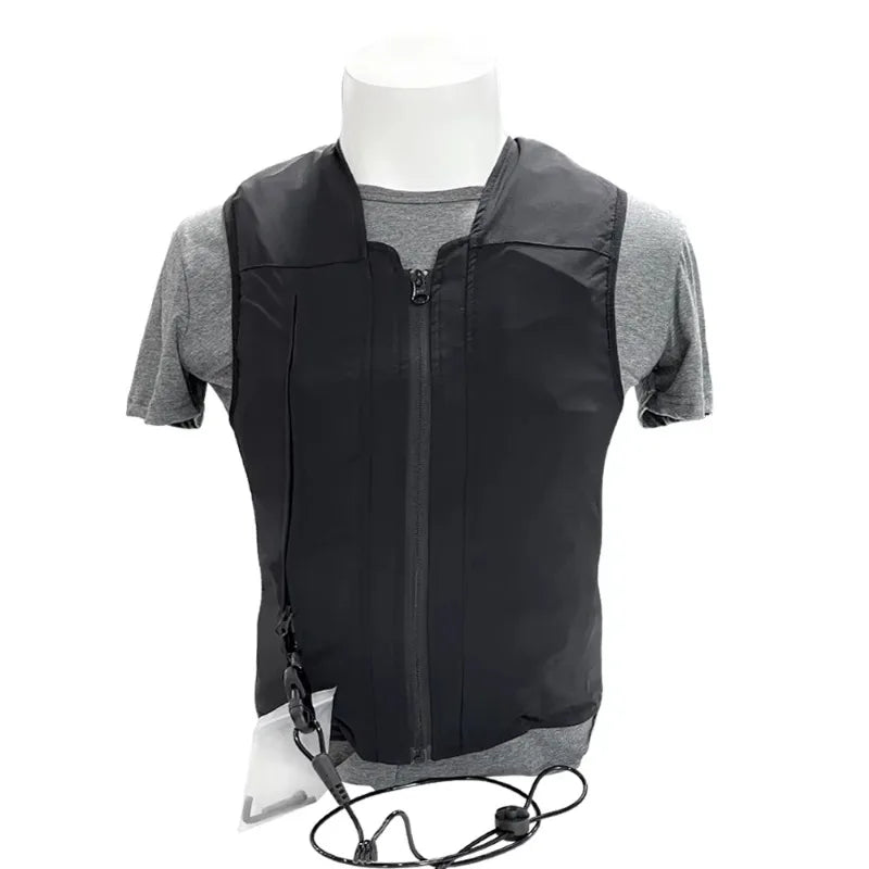 Black and gray life Equestrian vest on a white background , ghoddosh.com