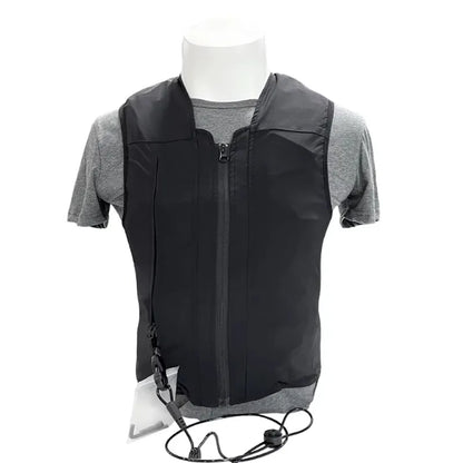 Black and gray life Equestrian vest on a white background , ghoddosh.com