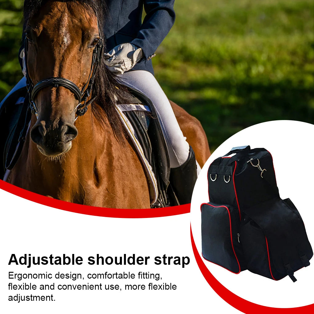 Large Capacity Equestrian Backpack / Built-in Rain Cover Adjustable Shoulder Strap