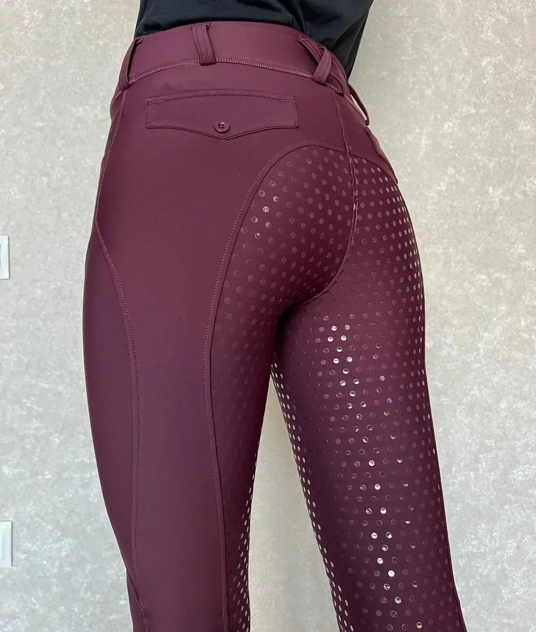 Women’s Full Seat Silicone Equestrian Breeches – Anti-Pilling Riding Tights for Comfort & Grip .Ghoddosh

