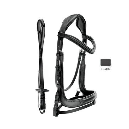 Leather Horse Riding bridle with anti-slip reins  