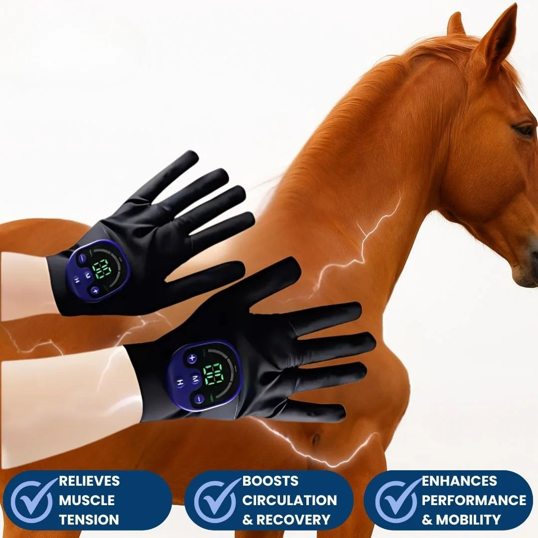 Equine EMS Massage Gloves for Muscle Recovery and Tension Relief @ ghoddosh.com