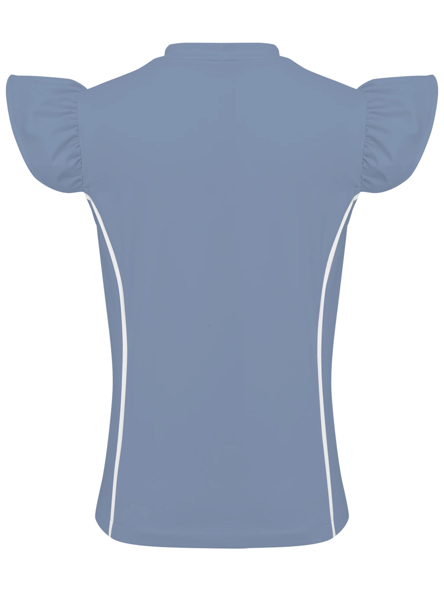 Girls Equestrian Quarter-Zip  Shirt | Kids Ruffled Sleeve Quick-Dry Horse Riding Top @ ghoddosh.com