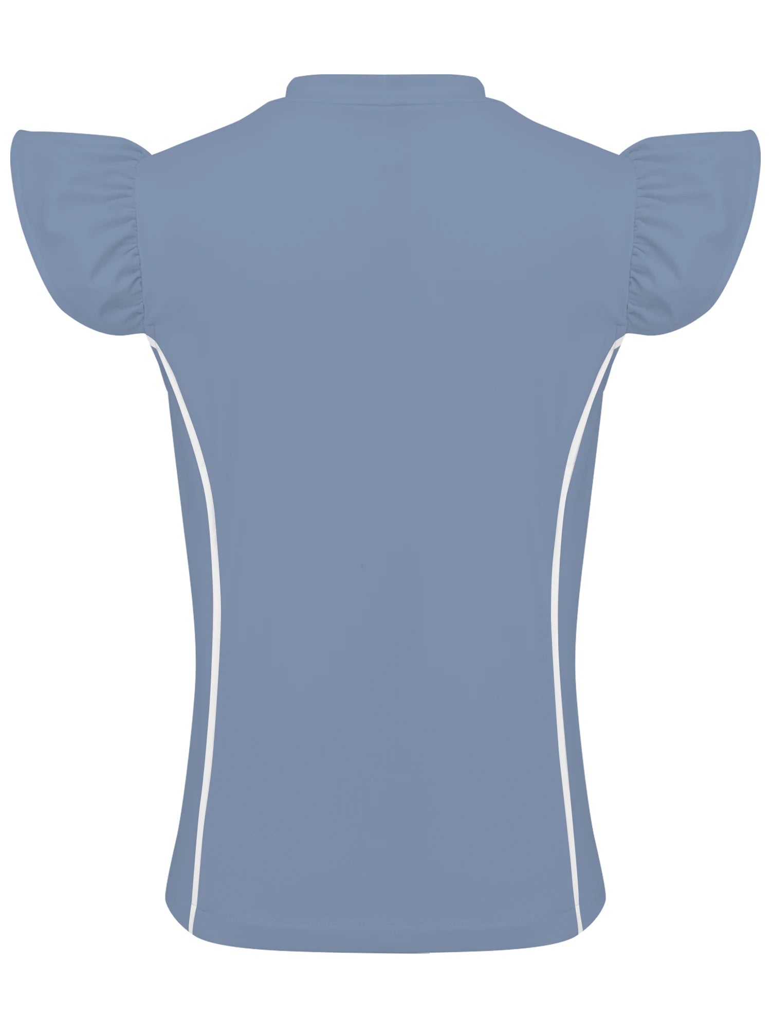 Girls Equestrian Quarter-Zip  Shirt | Kids Ruffled Sleeve Quick-Dry Horse Riding Top @ ghoddosh.com
