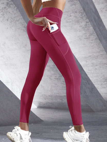 New High Waist Women's Tights With Pockets ,  Push Up  Sportswear Leggings - ghoddosh.com
