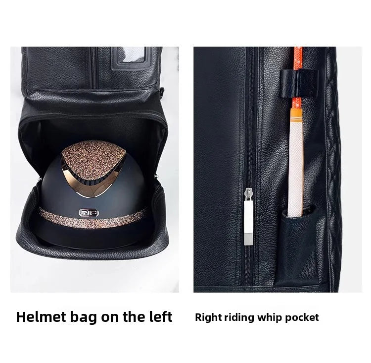 Equestrian Equipment Pu Leather Bag - Large Capacity Equestrian Backpack @ghoddosh.com