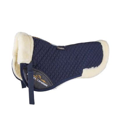 Horse Riding  lined horse back saddle half pad - Navy