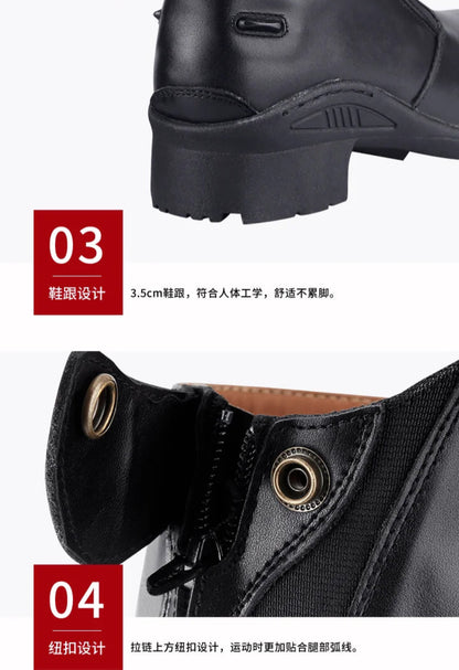 Equestrian / Horse Riding Unisex  Cow leather long riding boots.