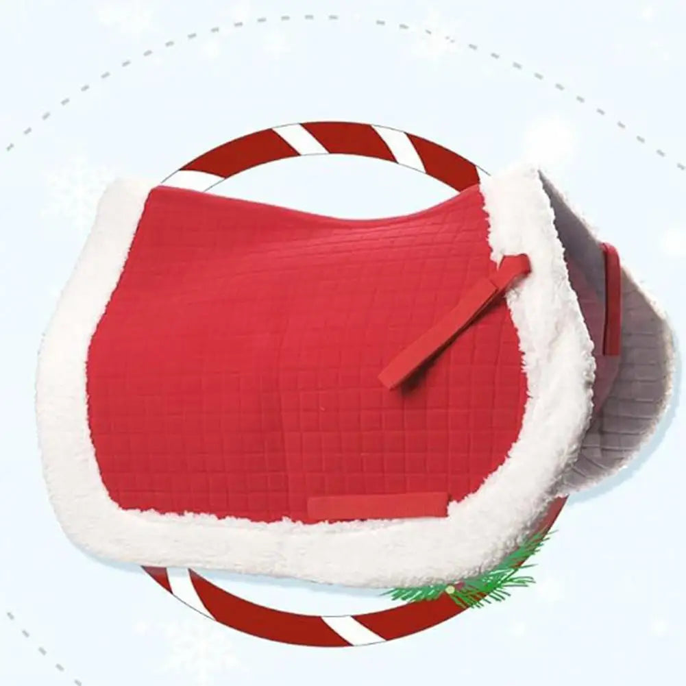 1/4/7 Pcs Horse Christmas Red Costumes  - Santa Hat , Horse Saddle , Pad Leg Wraps Decoration Accessories Xmas Winter Holiday Supplies - ghoddosh.com