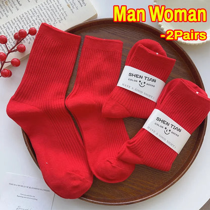 New Year of the Horse Chinese Style  2026 Zodiac Year Red Lucky  Cotton Socks  for Couple Christmas @ghoddosh.com