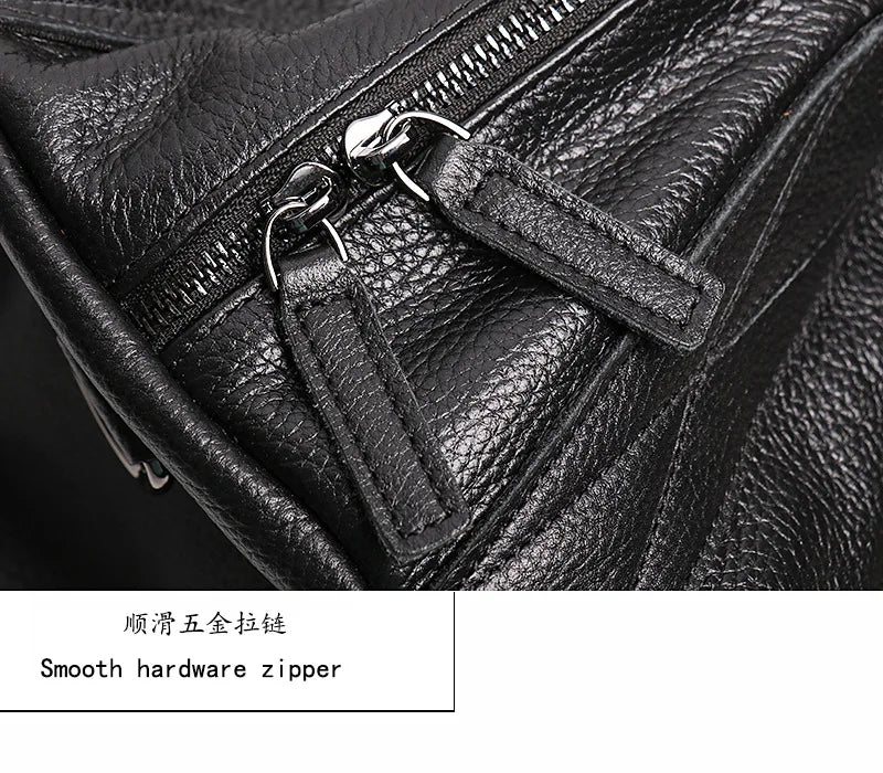 Men's Genuine Leather Handheld Bag, - Ghoddosh