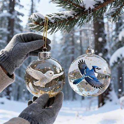 Nature's Birds Clear Christmas Ornament, Hummingbird Christmas Tree Ornaments @ghoddosh.com