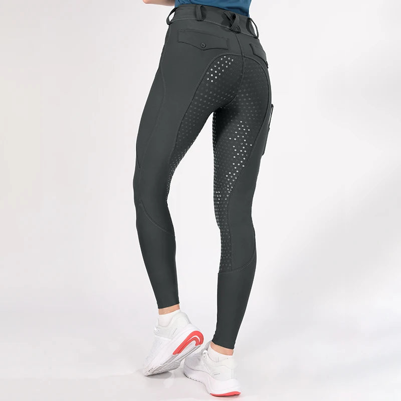 Horse Riding Pants  Women Equestrian  Full Seat Silicone Breeches - Ghoddosh