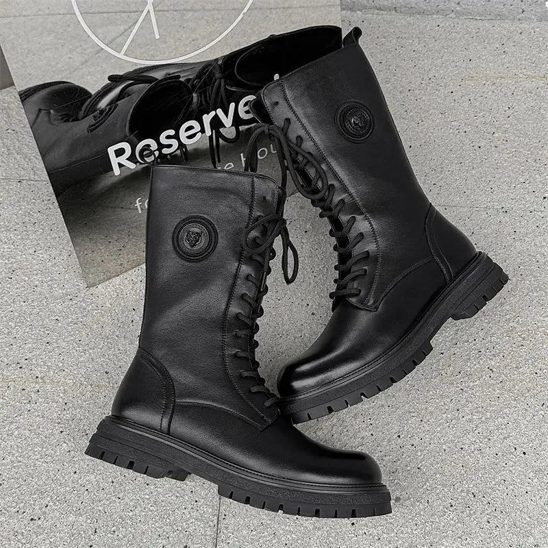 Trendy Thi   Long  Boots - Knee High Leather Boots For Him  @ ghoddsh.com