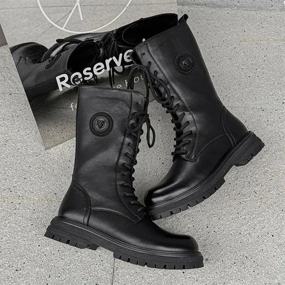 Trendy Thi   Long  Boots - Knee High Leather Boots For Him  @ ghoddsh.com