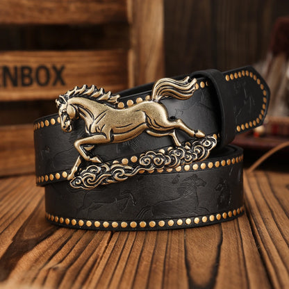 Unisex Vintage Casual PU Belt @ ghoddosh.com