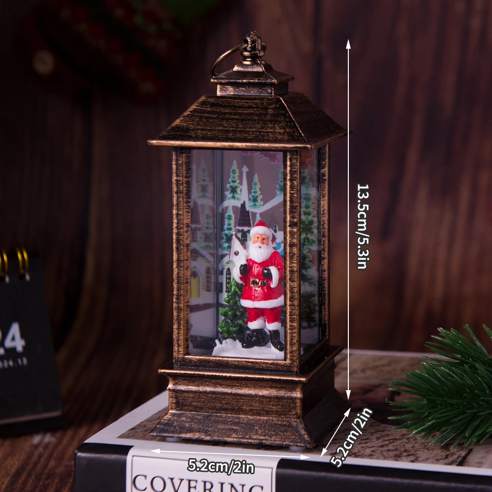 1PC  Christmas Square Wind Light - Night Light Christmas  Desktop Decorative Light Box @ghoddosh.com
