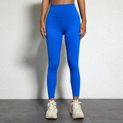 A Model wearing leggings  - Solid Color Classic Soft High Waist Legging  - Women  Sports  Athletic Pants / ghoddosh.com