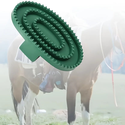 Equestrian Rubber  Cleaning & Massage Brush , Horse  Grooming Durable Detangling Tool @ ghoddosh.com