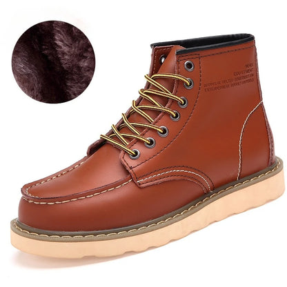 Genuine Leather Men Desert Boots , Men  High Quality Soft Sole  Lace Up Boots - ghoddosh.com
