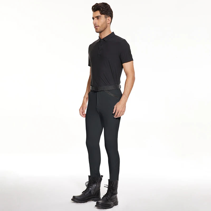 Men Horse Riding Pants  Equestrian Silicone Men Leggings - Ghoddosh