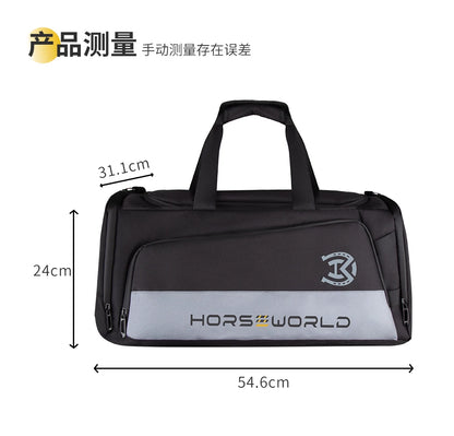 2-in-1 Riding Gear Bag: Convertible Backpack/Crossbody with Individual Pockets for Boots, Helmet & Whip