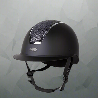 Diamond-Encrusted large brim equestrian helmet  / Adjustable riding cap