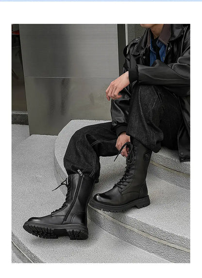 Trendy Thi   Long  Boots - Knee High Leather Boots For Him  @ ghoddsh.com