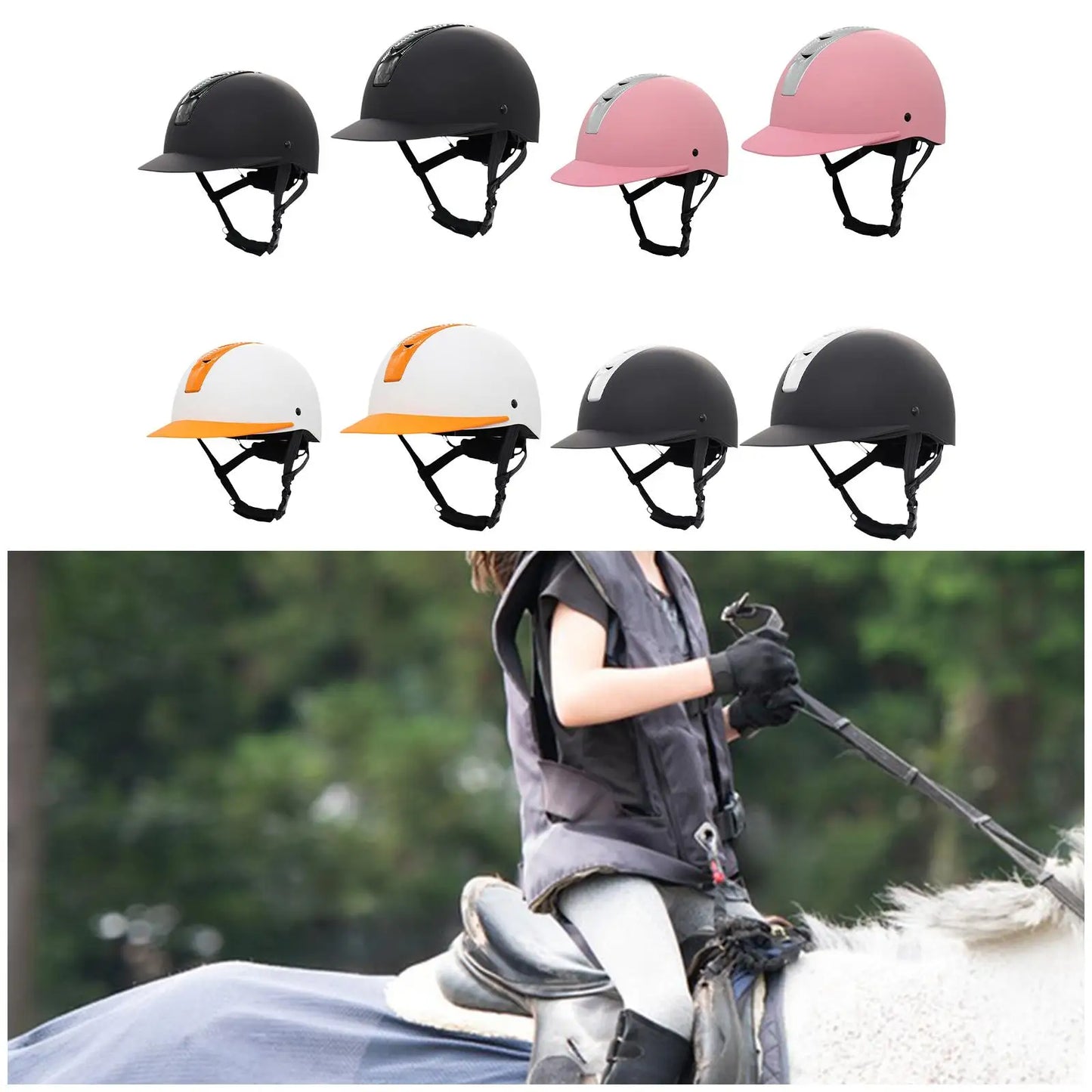 Equestrian  Adjustable Professional Helmet / Protective Gear  with Removable Liner Practical Riding Cap