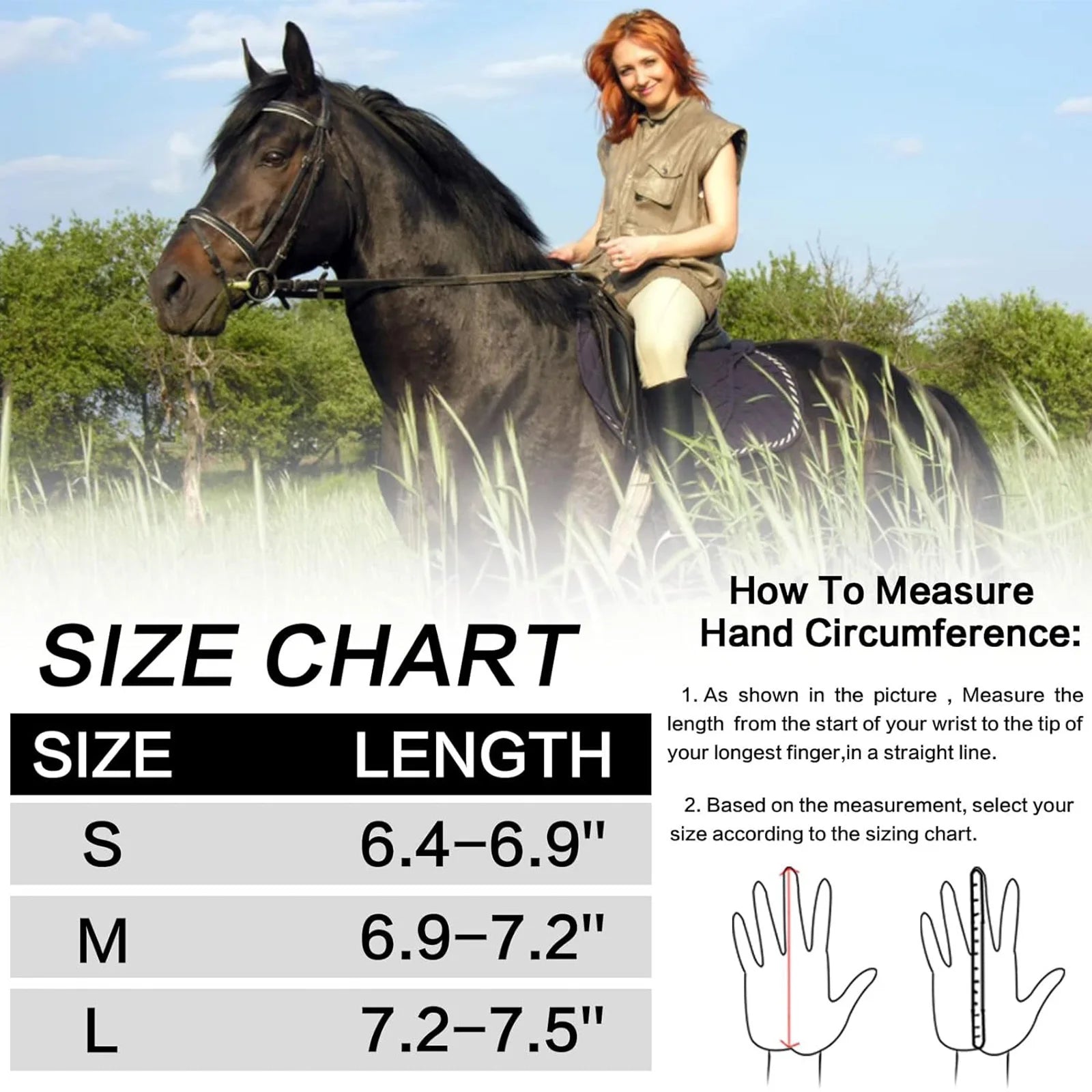 Horse Riding Gloves / Women Mesh Breathable Lightweight . Ghoddosh 
