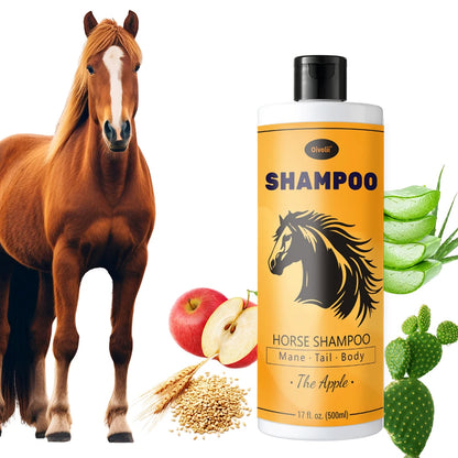 Apple-Scented Gentle Moisturizing Horse Shampoo for Mane , Tail and Full Body @ ghoddosh.com
