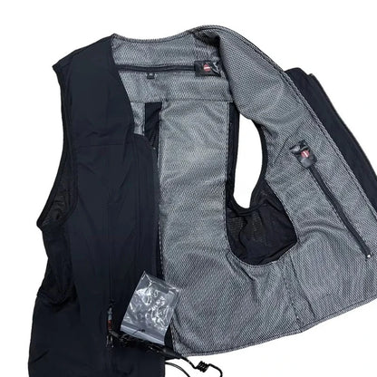 Black and gray life Equestrian vest on a white background , ghoddosh.com