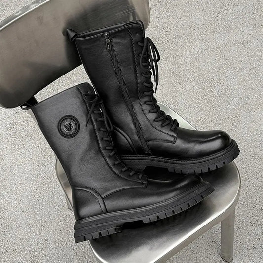 Trendy Thi   Long  Boots - Knee High Leather Boots For Him  @ ghoddsh.com