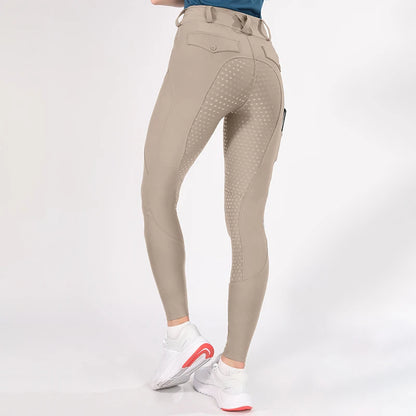 Horse Riding Pants  Women Equestrian  Full Seat Silicone Breeches - Ghoddosh