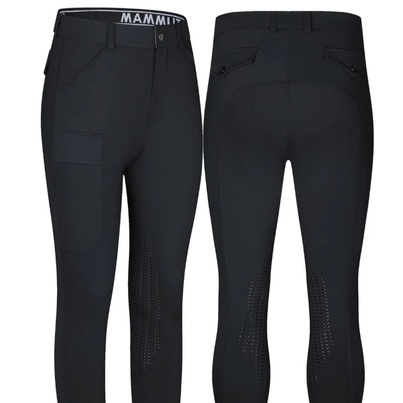 Men’s Silicone Knee Patch Riding Breeches – Breathable, Quick-Dry Equestrian Pants @ ghoddosh.com